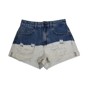 PACSUN Womens 26 Bleached Denim Jean Mom Short